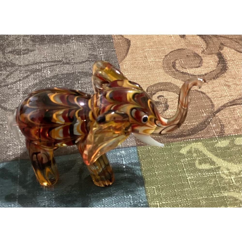 Lenox‎ multicolor art glass elephant figurine